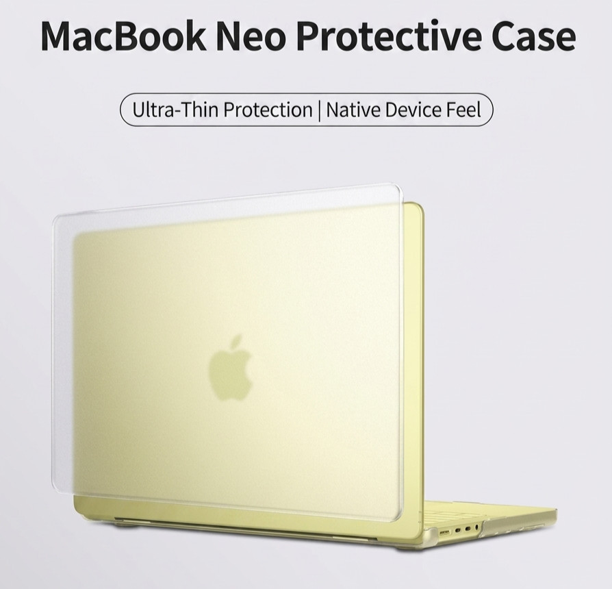MacBook Neo 13 Inch Matte/Clear Case 2026 Model A3404 Cover with Keyboard cover