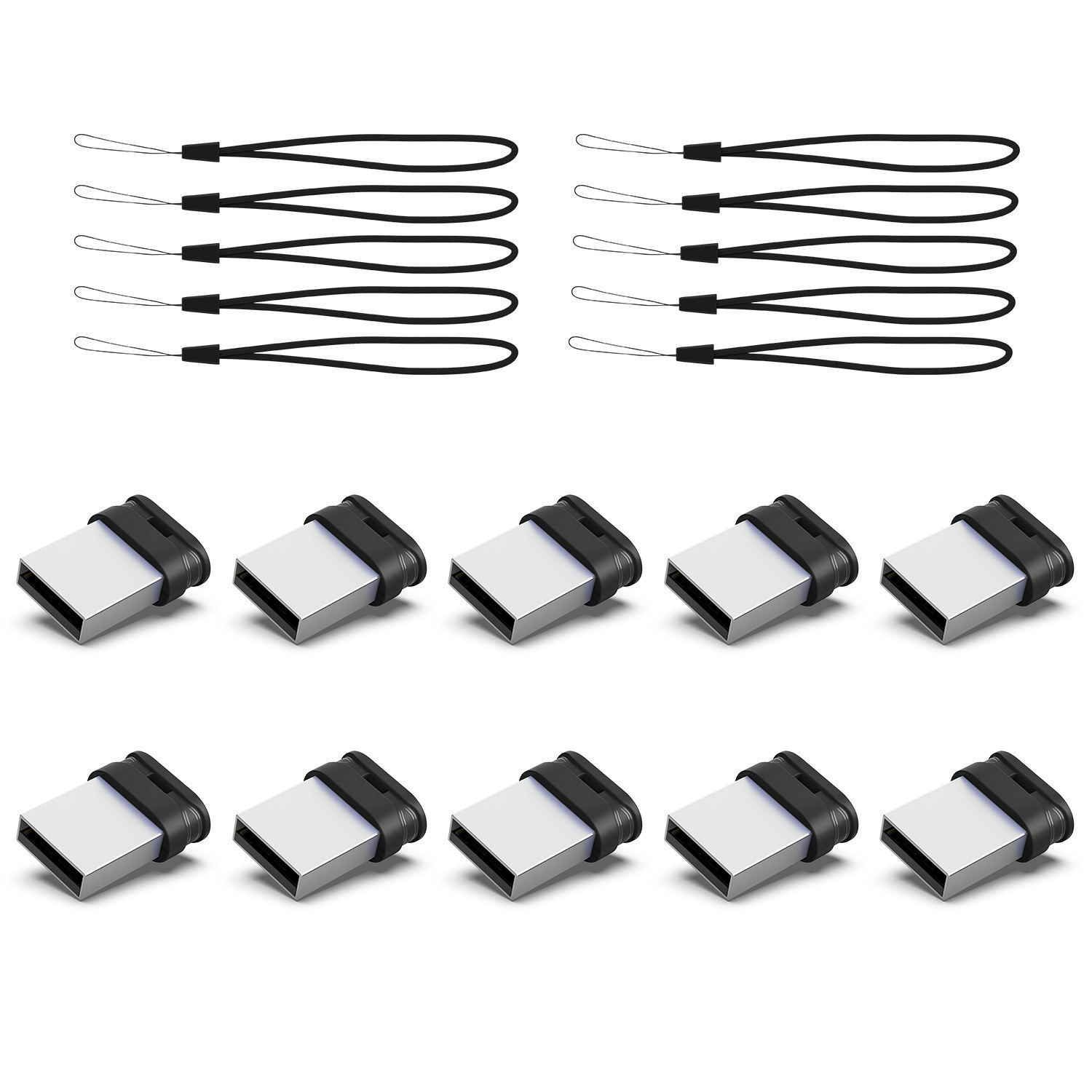 lOT 1/5/ 10PCS USB 2.0 32GB 64GB Waterproof Mini Metal Flash Drive Memory Sticks