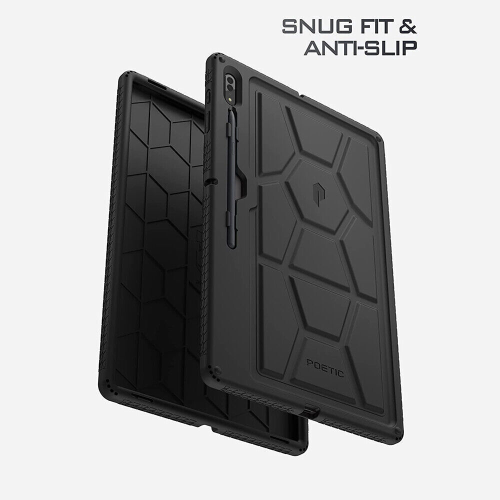For Galaxy Tab S8 Ultra 14.6 inch Tablet Case Washable Silicone Cover Black