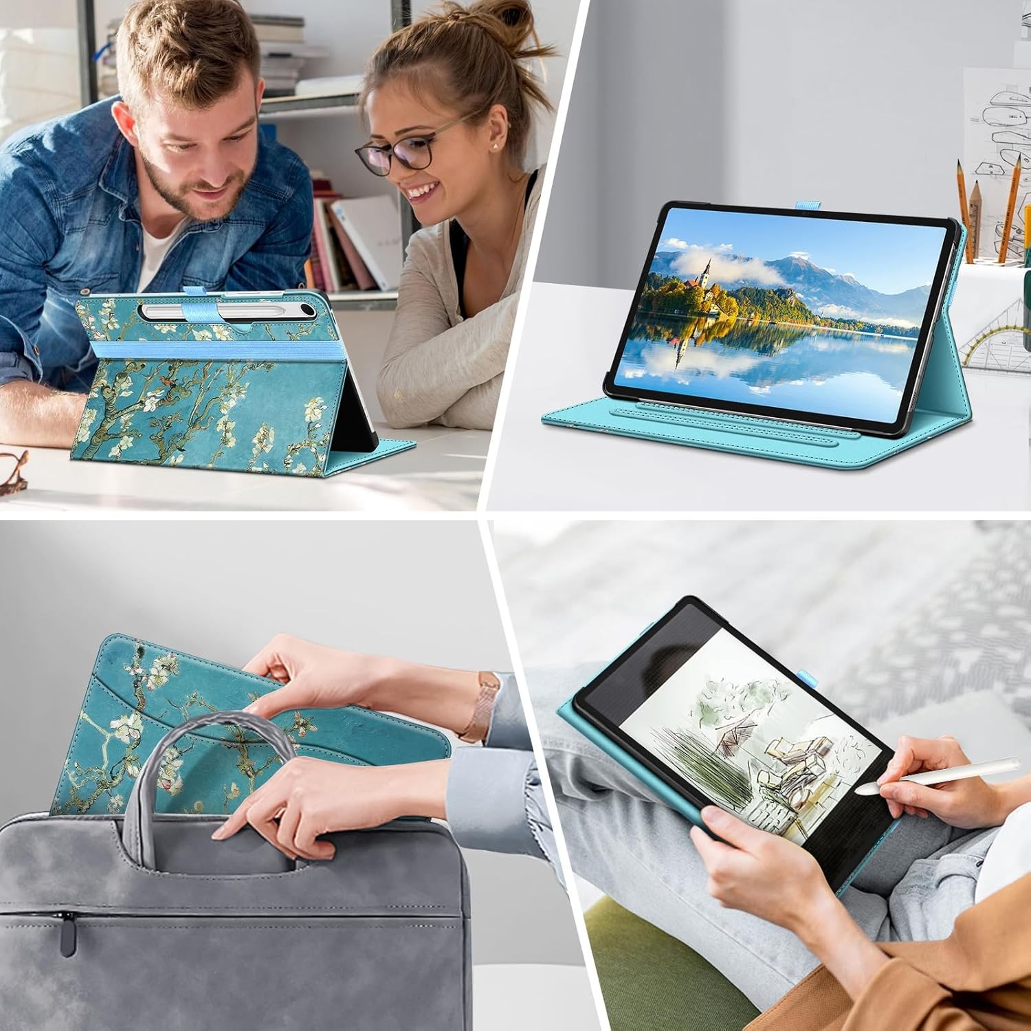 Case for Samsung Galaxy Tab S10 Lite/ Tab S10 FE Multi-Angle Viewing Stand Cover