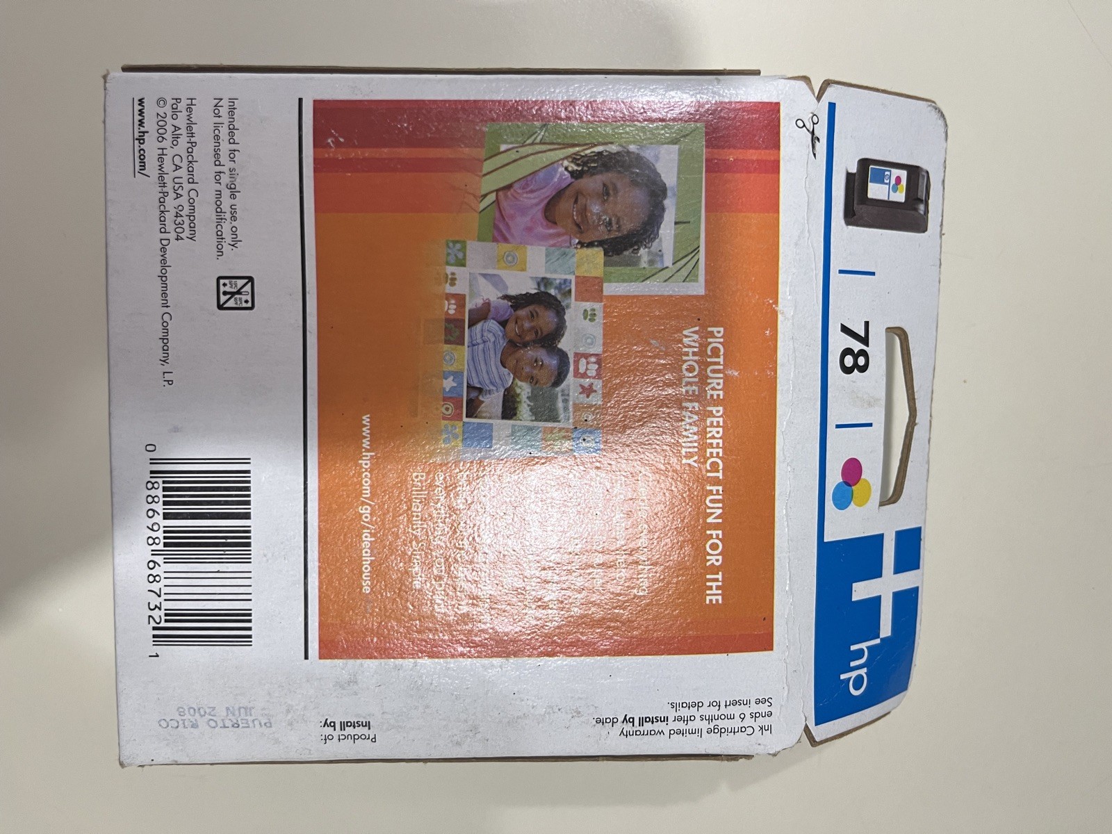 HP 78 Original Ink Cartridge C6578DA New with Box Tri-color One Size