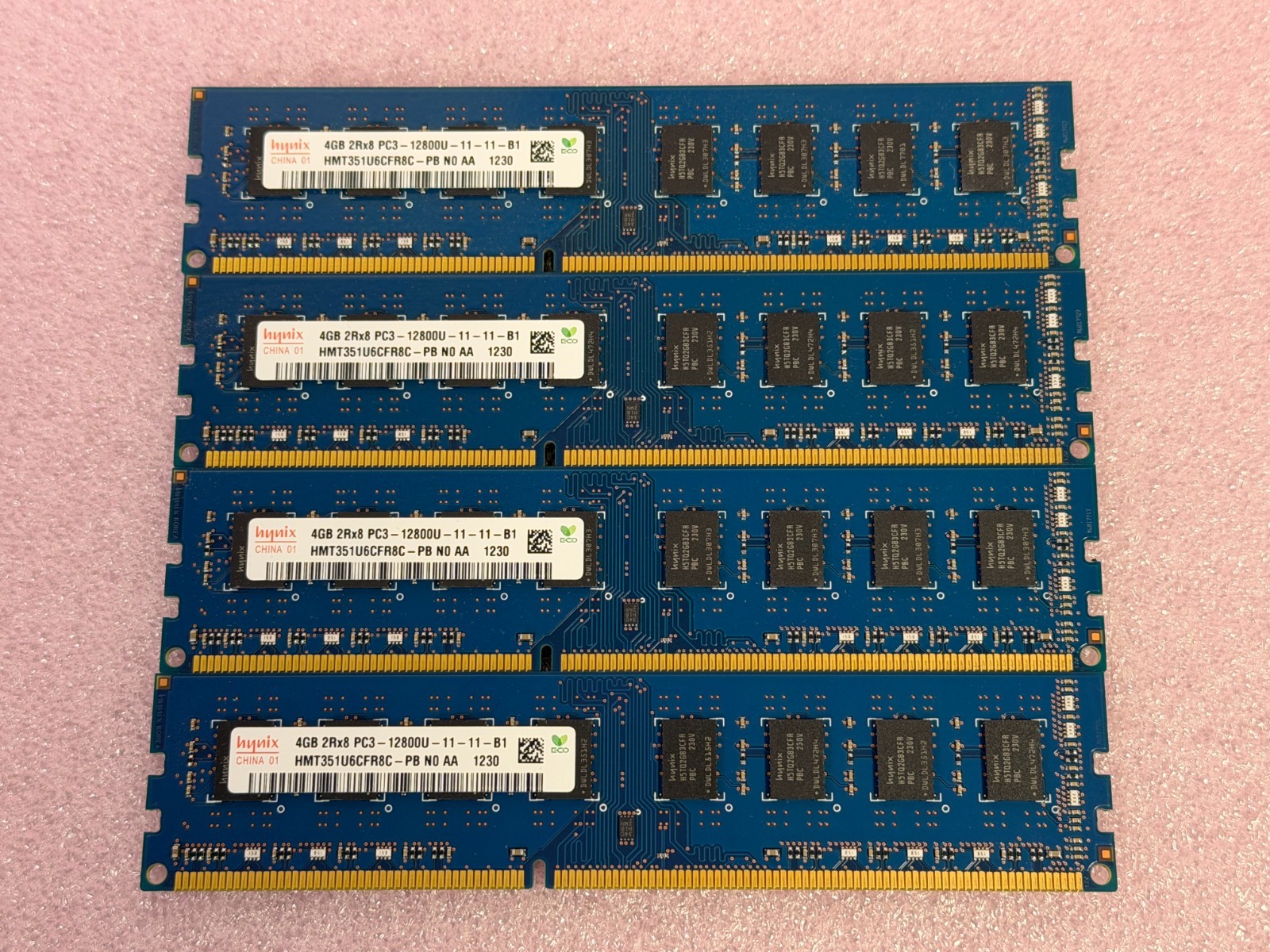 HYNIX 16GB (4 X 4GB) DDR3 PC3-12800U 2Rx8 1600MHz NON-ECC DESKTOP RAM