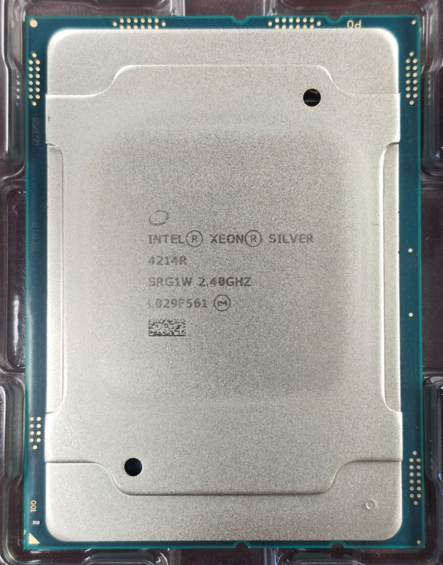 (1) Intel Xeon Silver 4214R 2.4GHz 16.5MB 12-Core 100W LGA3647 SRG1W, Tested