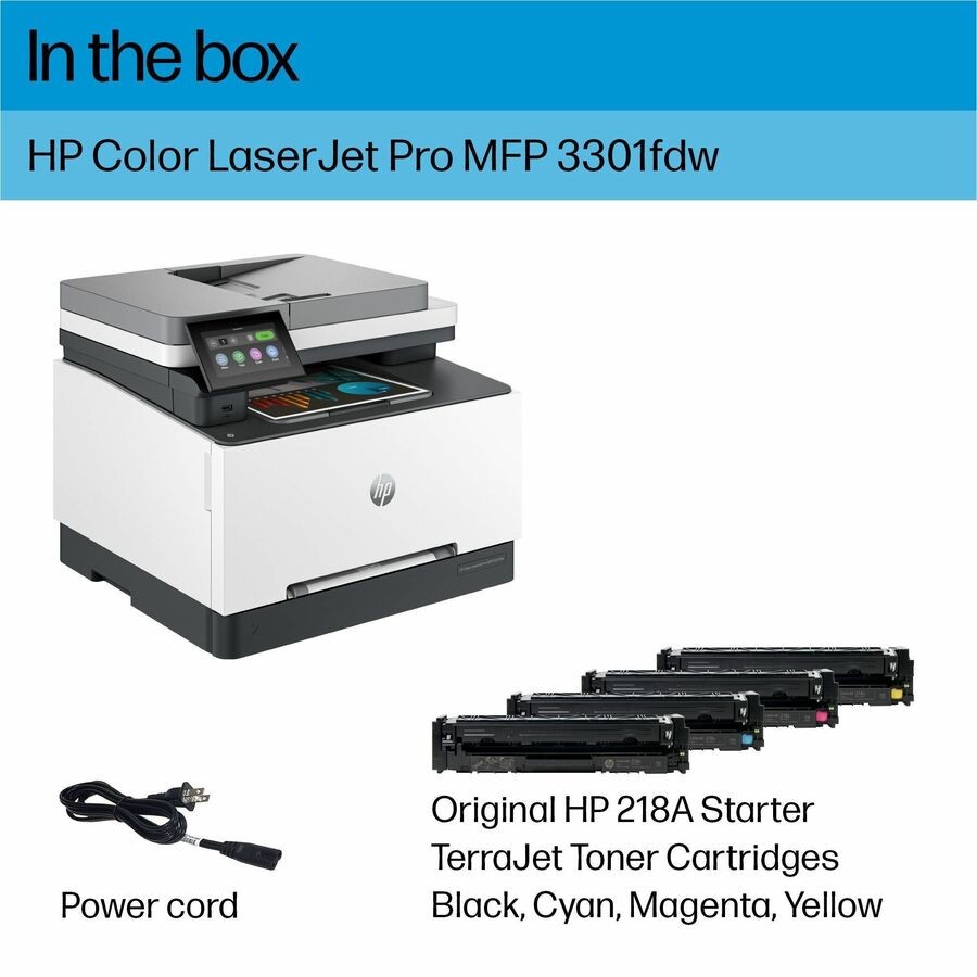 HP LaserJet Pro 3301fdw Wired & Wireless Laser Multifunction Printer – Color