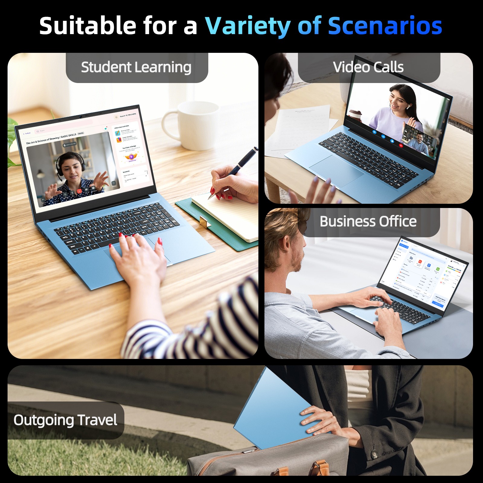 2026 New 15.6″ Windows 11 Laptop, Intel Celeron 4GB RAM 128GB SSD, Business