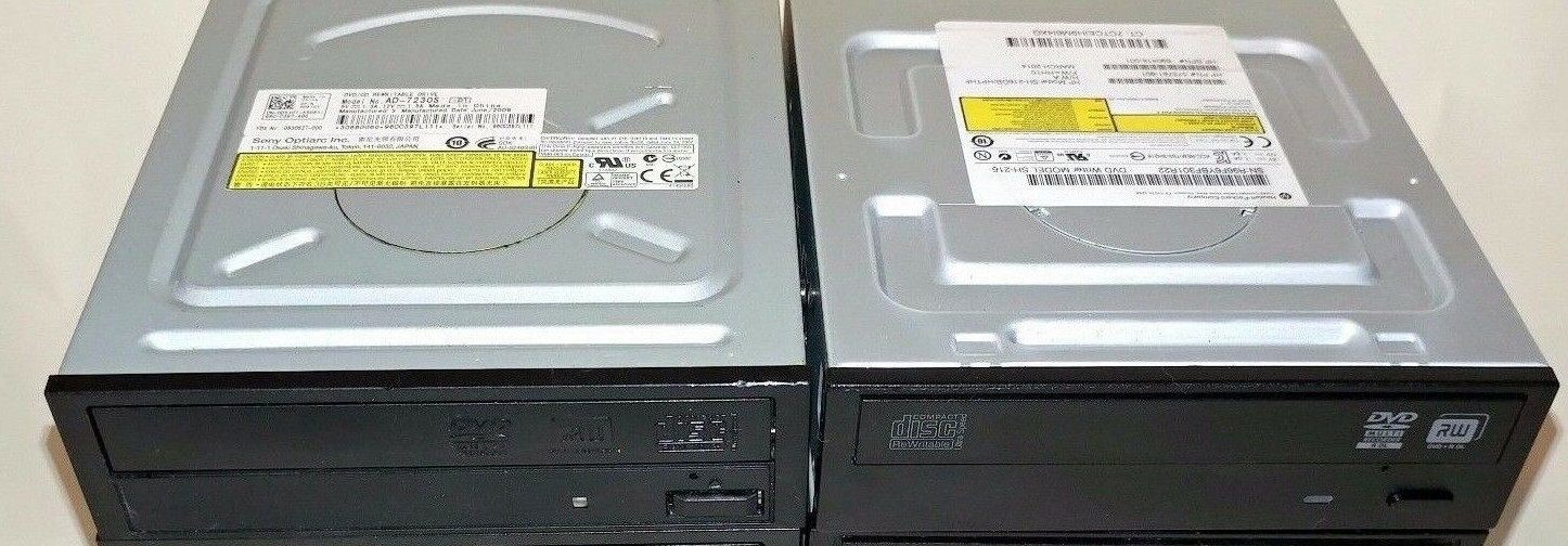 Lot x 2 IDE DVDRW/CD-RW Multi Burner + Rewriter Desktop Optical 5.25″ Drives DVD
