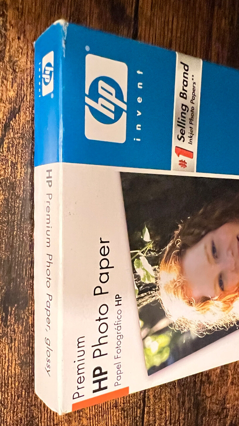 HP Premium Glossy Photo Paper 4×6 60 Sheets 10 Mil Thickness 64 Lb Inkjet NEW