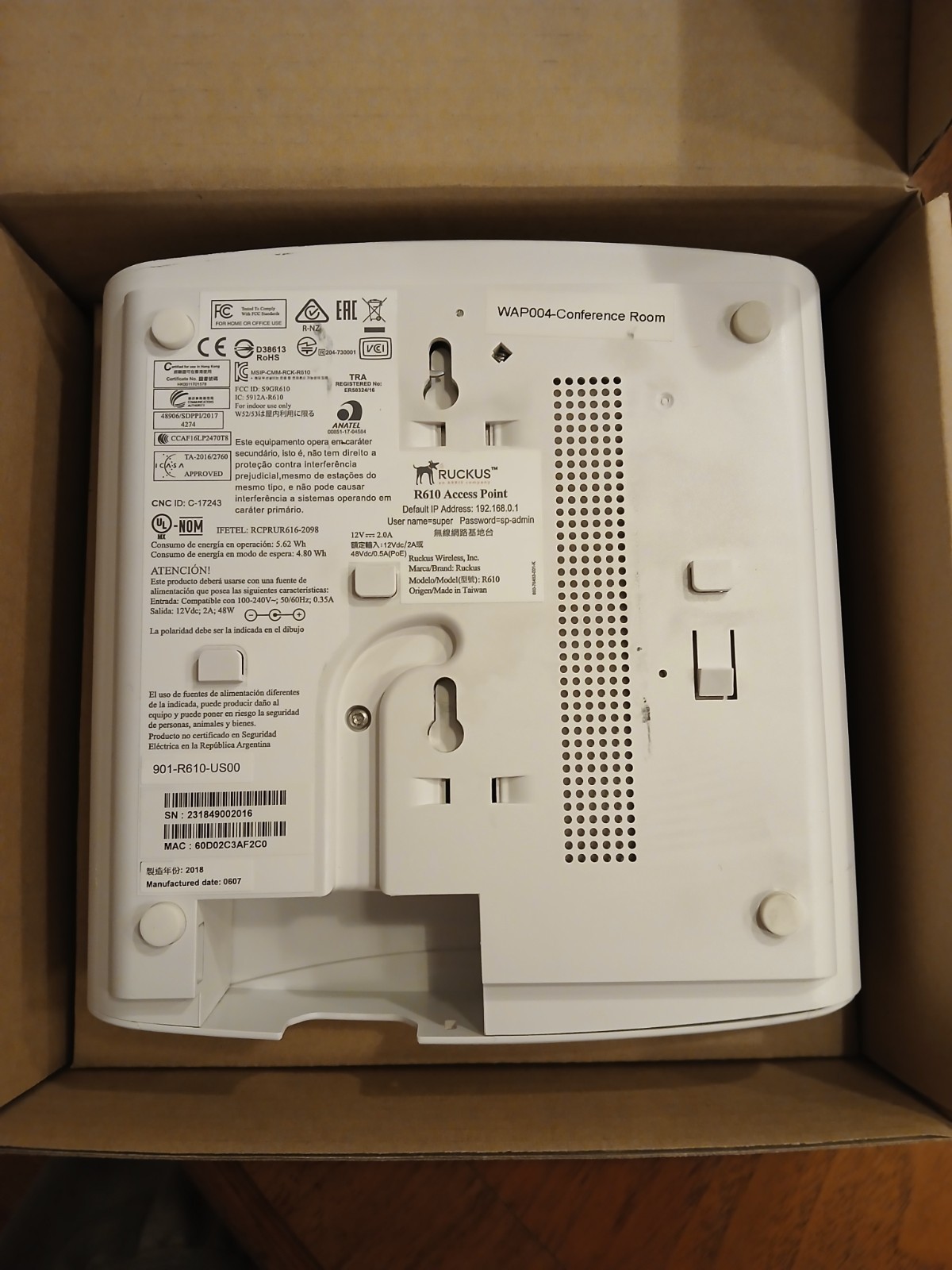 Ruckus 901-R610-US00 ZoneFlex Wireless Access Point