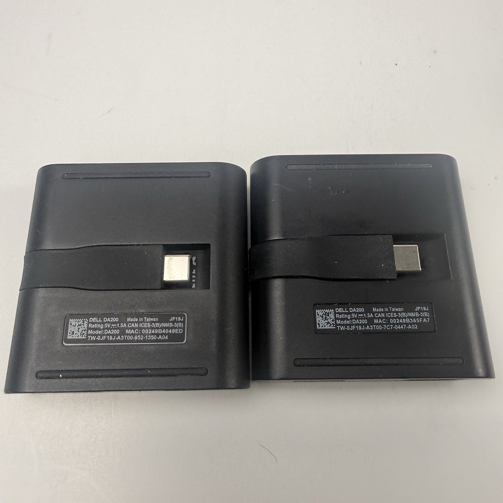 Dell DA200 Adapter USB Type-C to HDMI / VGA / Ethernet / USB 3.0 Lot of Two (2)