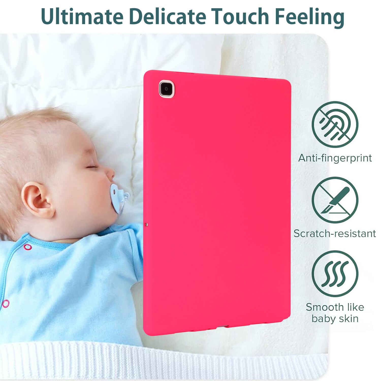 Soft TPU Skin-Feel Slim Case For Samsung Galaxy Tab S9/S9 FE+/S8/S6/A9+/A8/A7