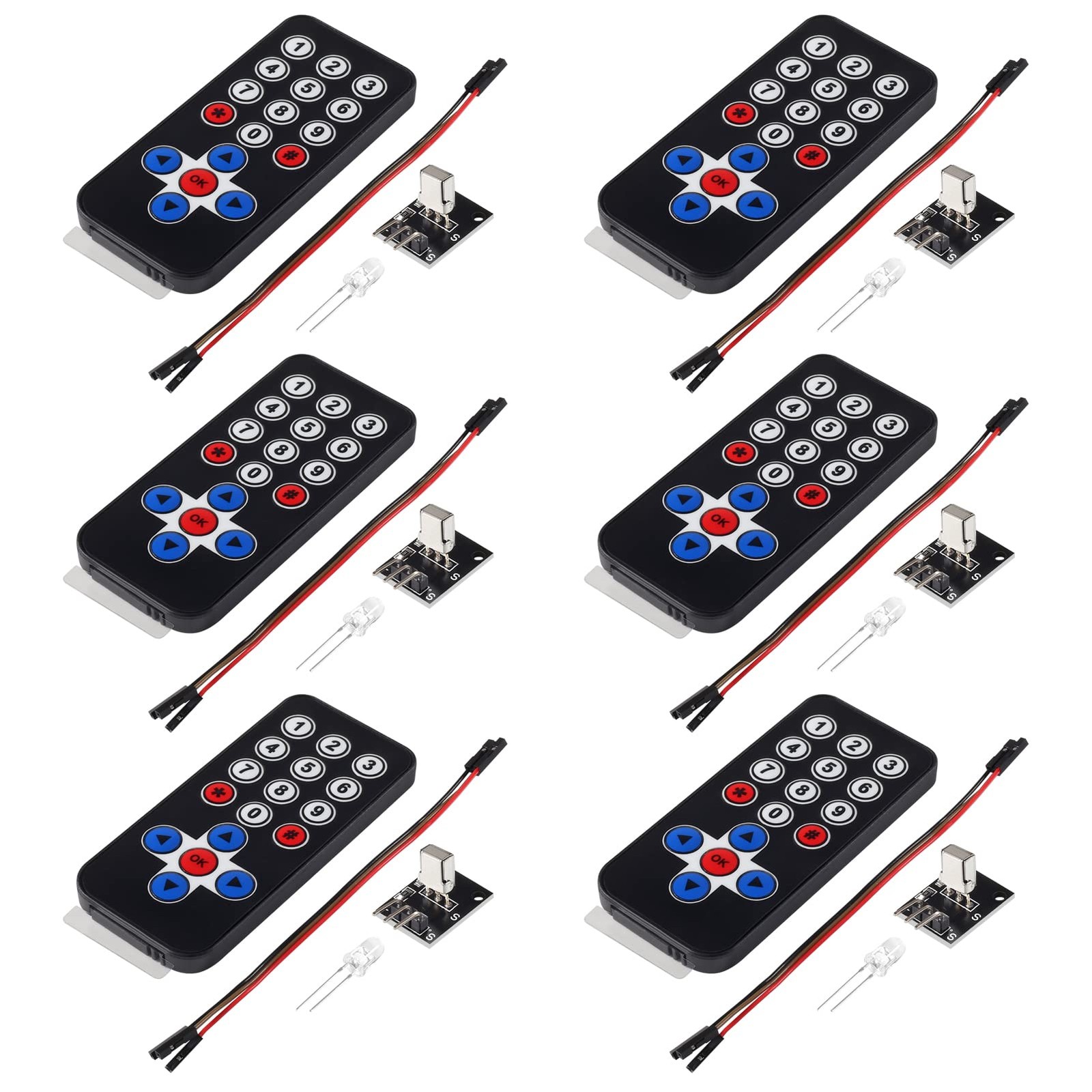 6 Sets Infrared IR Wireless Remote Control Module Kits DIY HX1838 Arduino