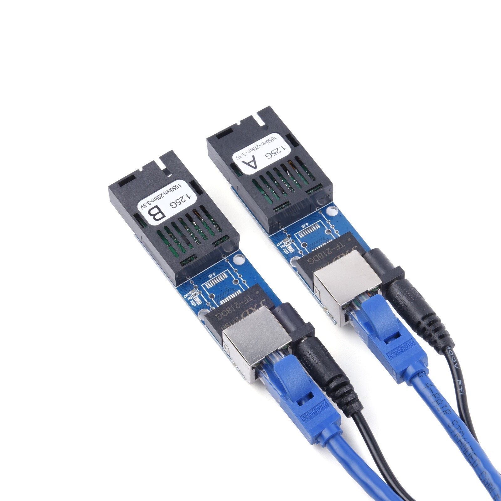 A Pair Gigabit Ethernet Media Converter Fiber Optic SC Port Singlemode 3Km 1.25G