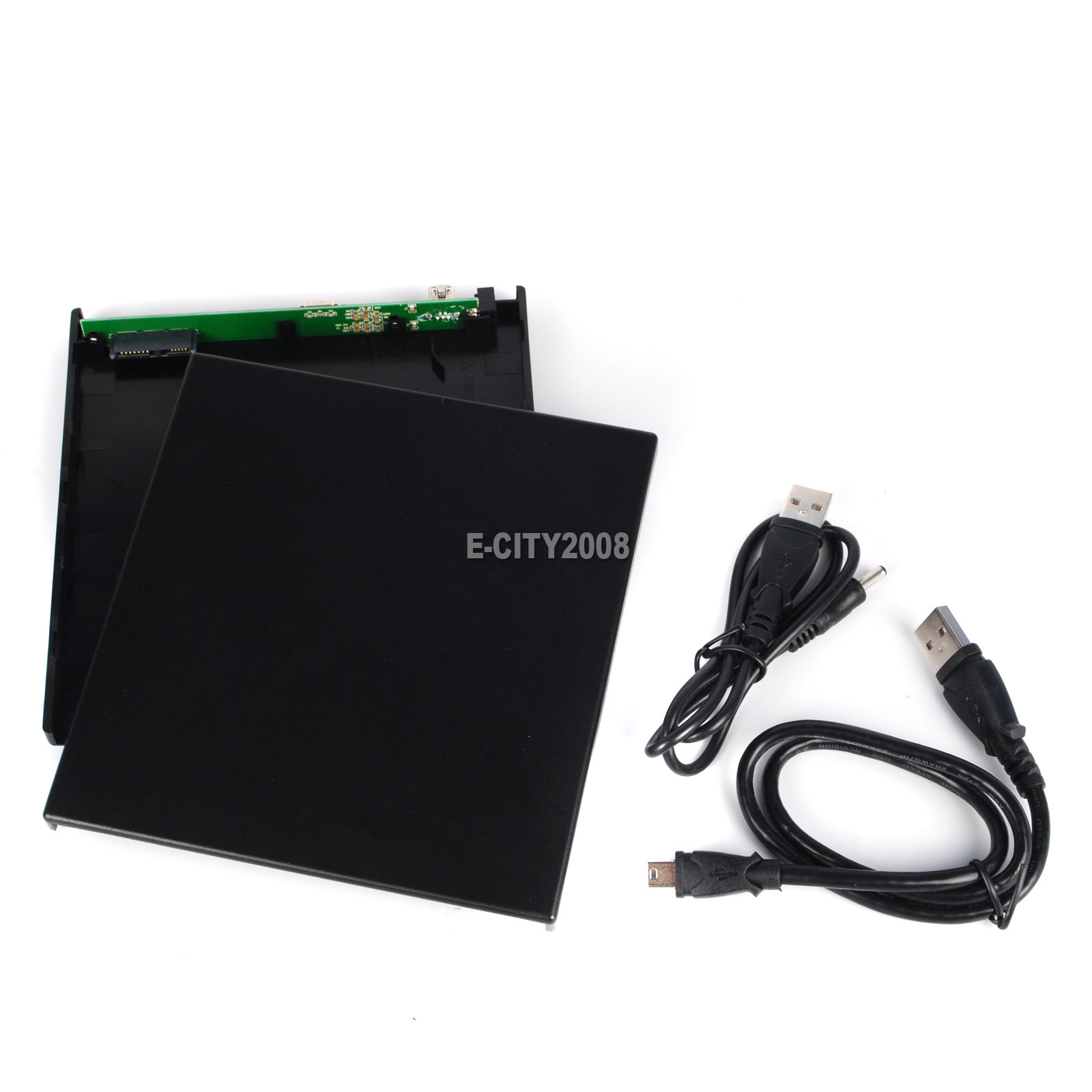 Slim 9.5mm USB 2.0 External Case Enclosure for SATA CD DVD RW Burner Drive