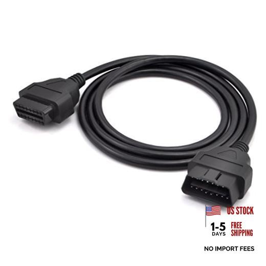 5ft 150cm 1.5M-II2 16 Pin Auto Car Male to Female Extension Cable OBD