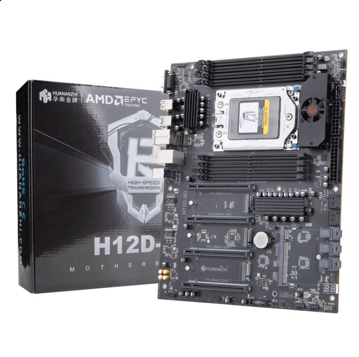 H12D-8D AMD EPYC 7002/7003 Server Motherboard 4x PCIe 4.0 3x M.2 No BMC SP3