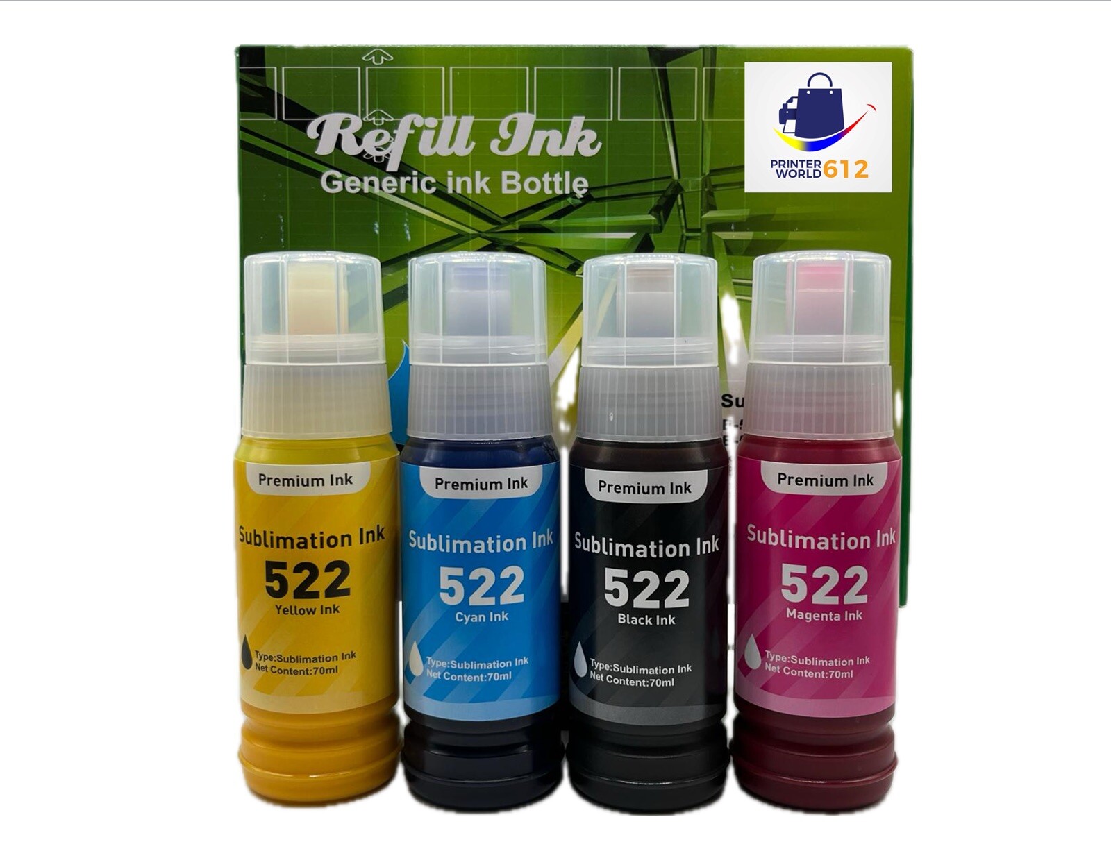 Sublimation 522 T522 Ink Refill Compatible ET-2720 2760 2803 2800 2850 4800 2400