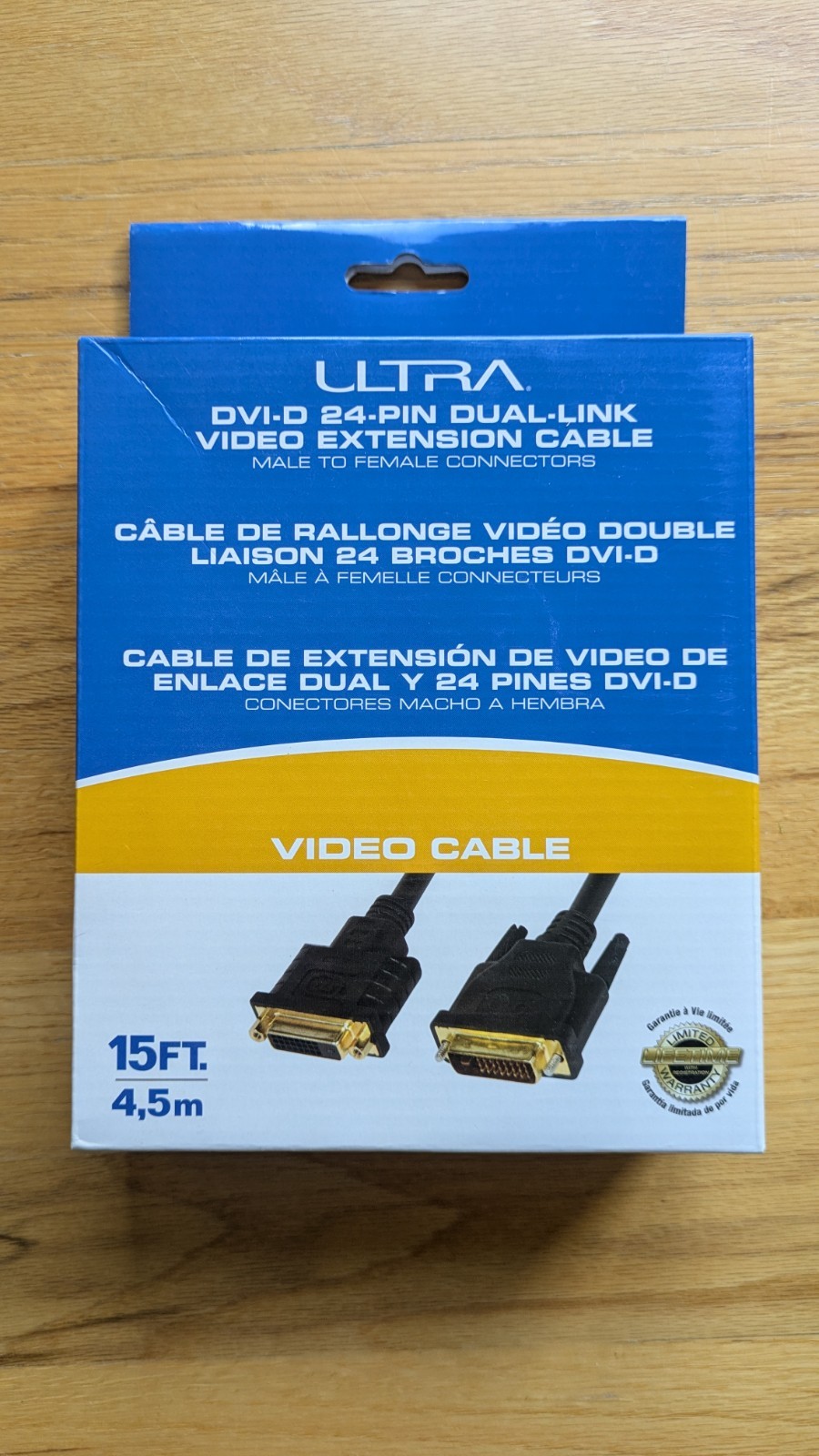 FAST SHIP – 15 Feet Dual-Link DVI Extension Cable Male to Female Monitor Video