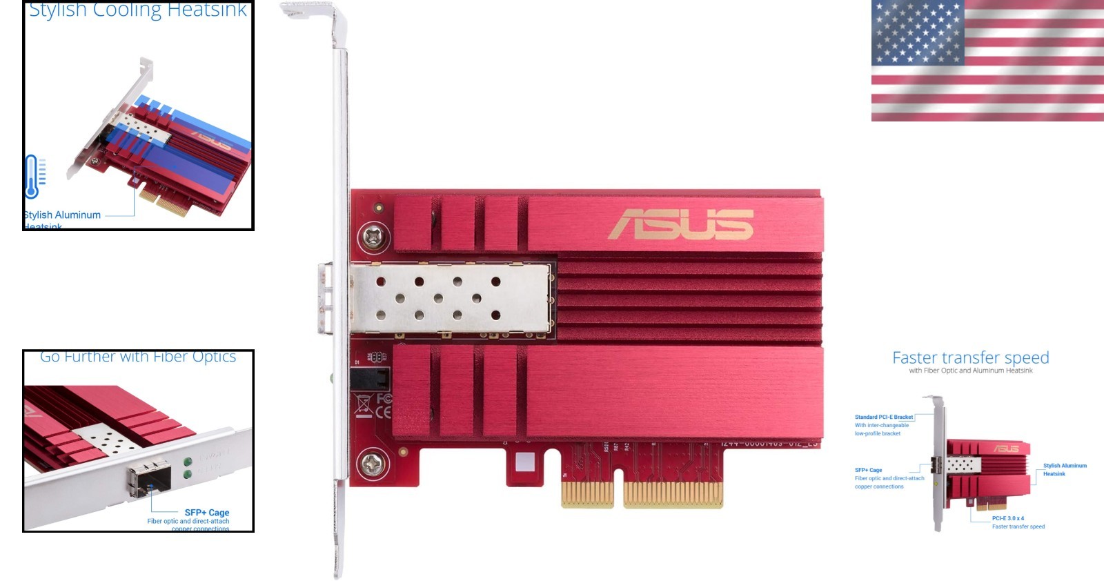 PCIe 10Gbps Ethernet Fiber Optic Card
