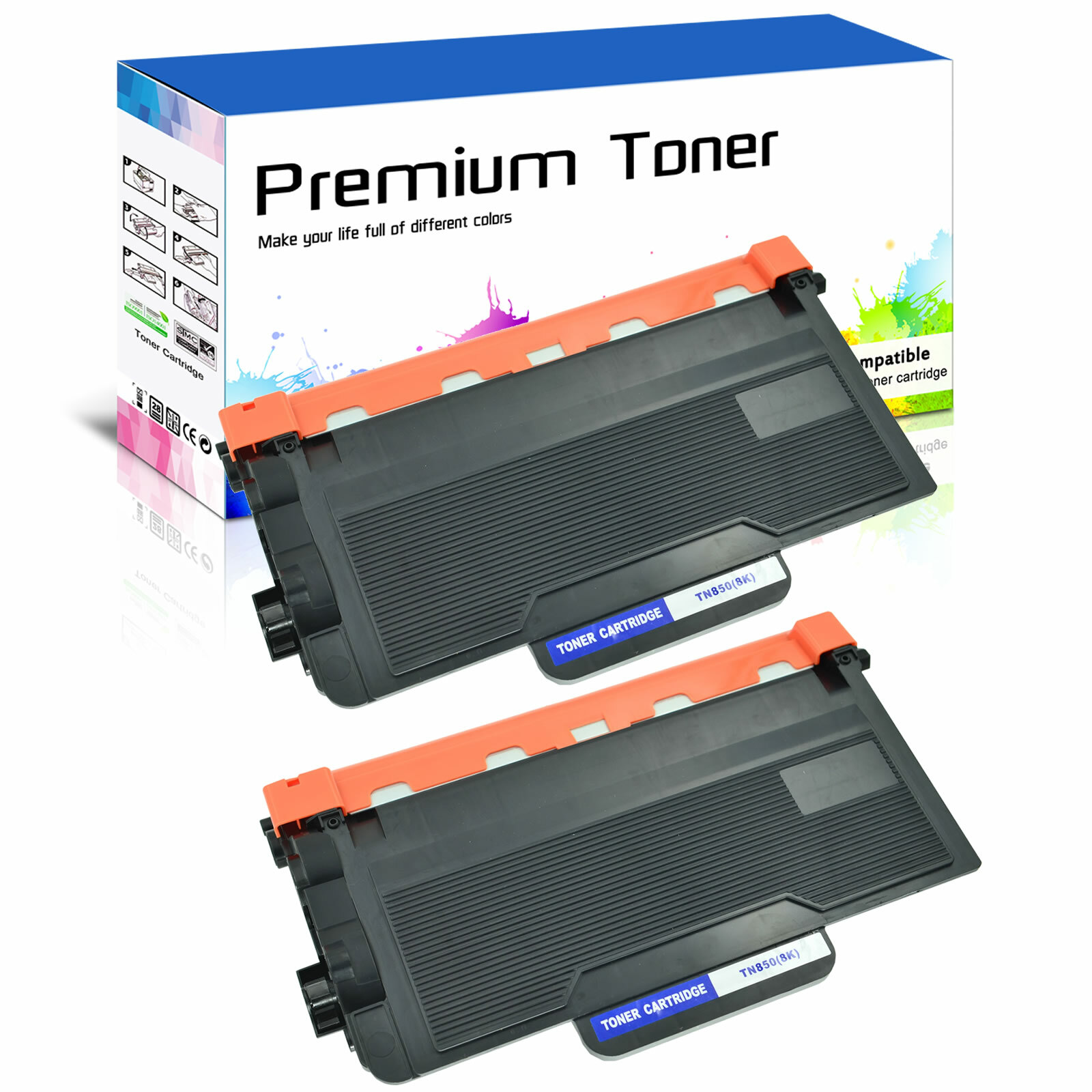 2PK TN850 Toner Cartridge for Brother TN-850 MFC-L5850DW MFC-L6700DW HL-L5200DWT