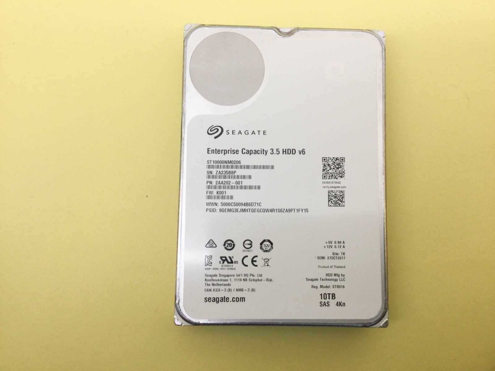 SEAGATE EXOS X10 10TB 7.2K SAS 12Gb/s 3.5IN 4Kn HDD ST10000NM0206