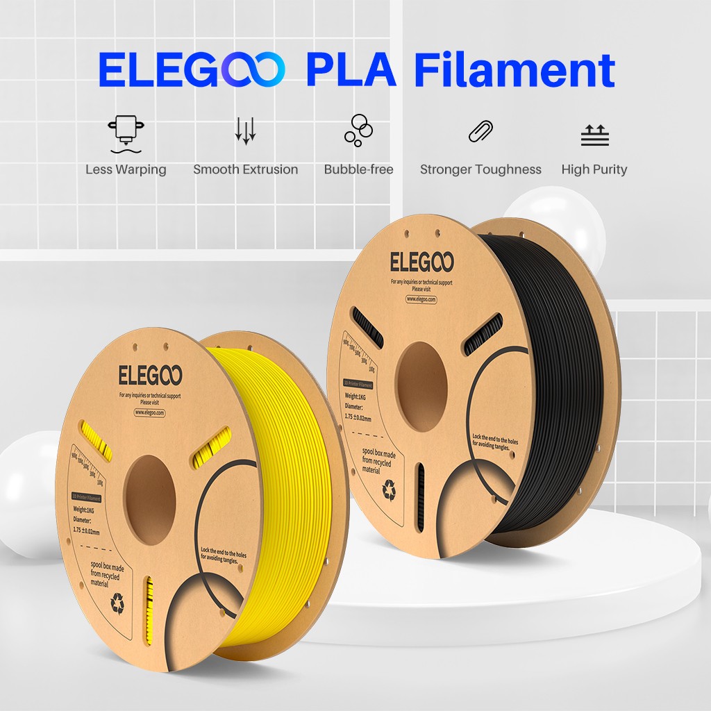 【Buy 6 Get 4 Free,Add 10】ELEGOO PLA Rapid PLA+ PETG TPU 3D Printer Filament 1KG