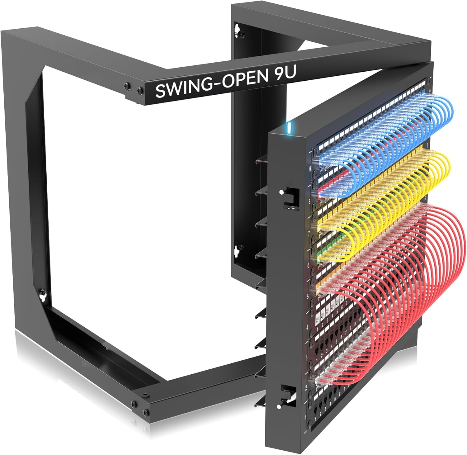 Server Rack Wall Mount 9U with Swing 17.7 inches x 20.4 x