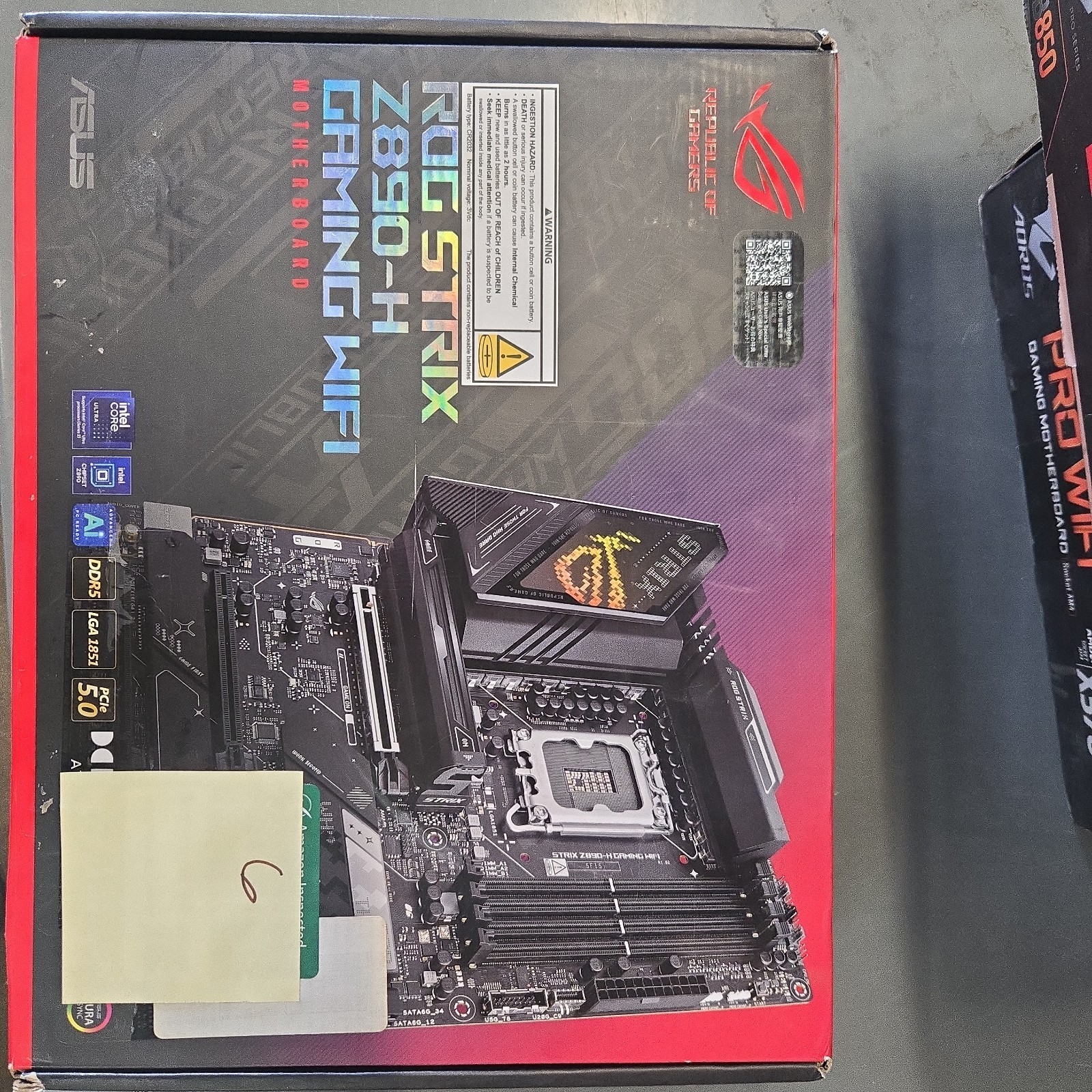 ASUS ROG STRIX Z890-H GAMING WIFI Z890 LGA 1851 ATX motherboard, Intel Core Ultr