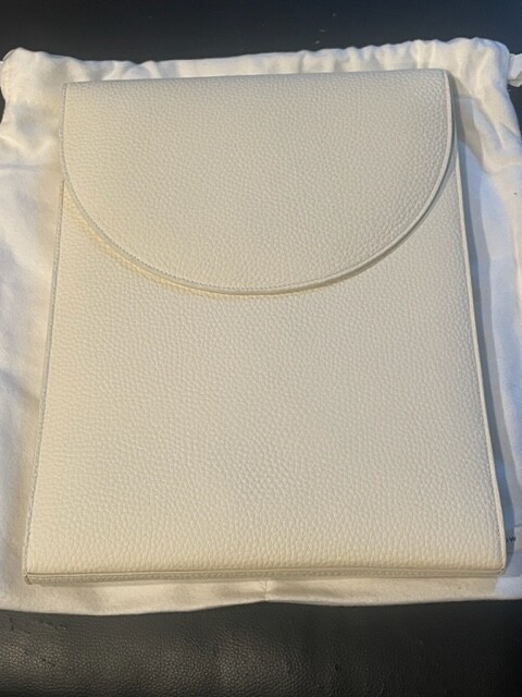 THE ROW Tablet Case / Pouch in Matte Grained Leather magnetic closure $1800