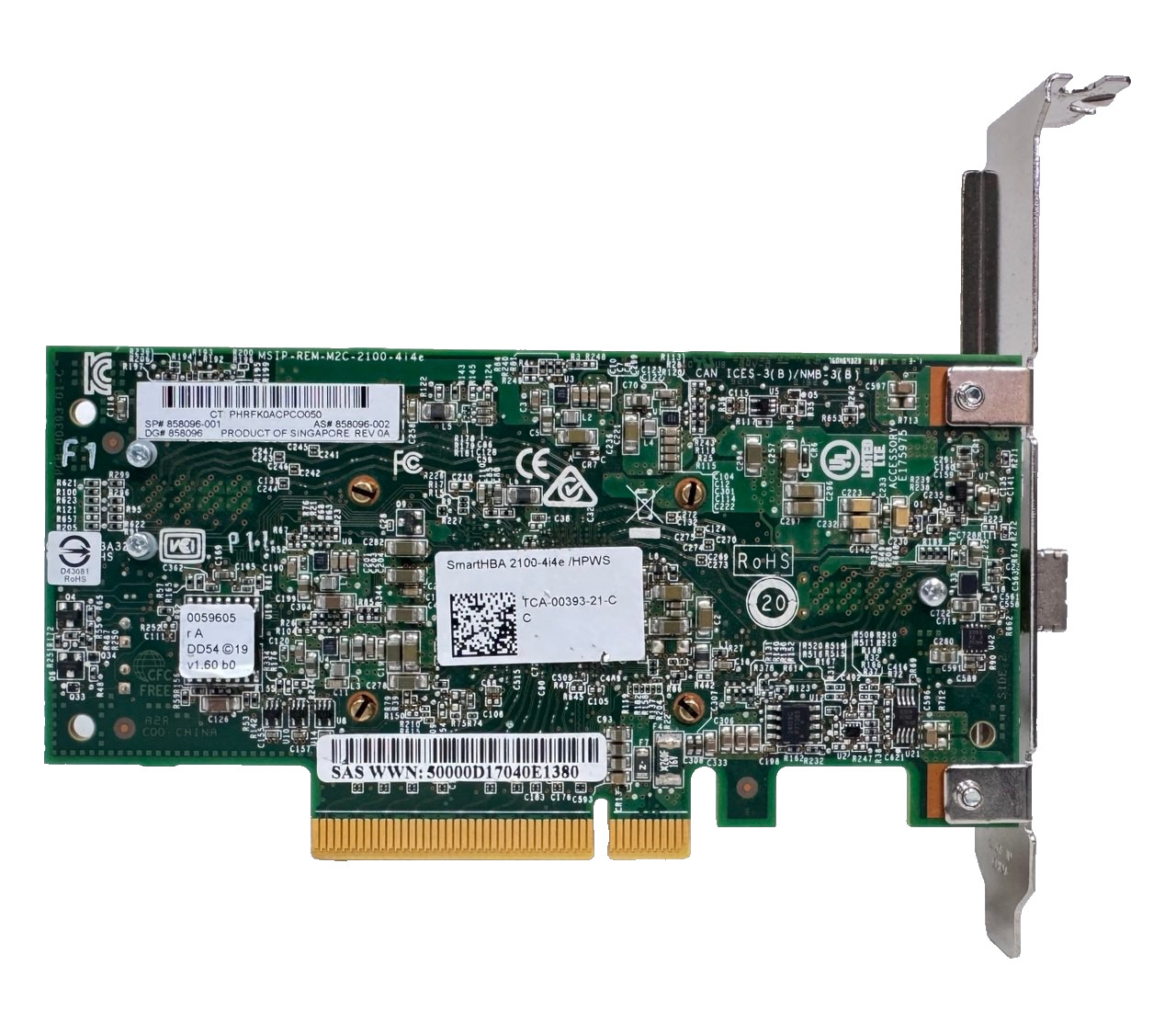 HP Microsemi SmartHBA 2100-4i4e 12Gb/s PCIe 3.0 SAS/SATA RAID Host Bus Adapter
