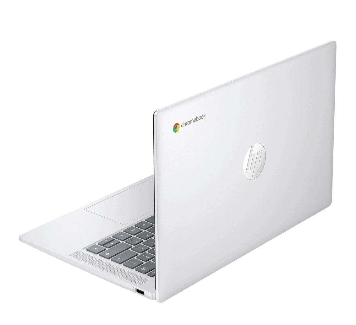 HP 14a-nf0131wm Chromebook 14″HD N200 4GB 128GB UFS ChromeOS, Glacier Silver
