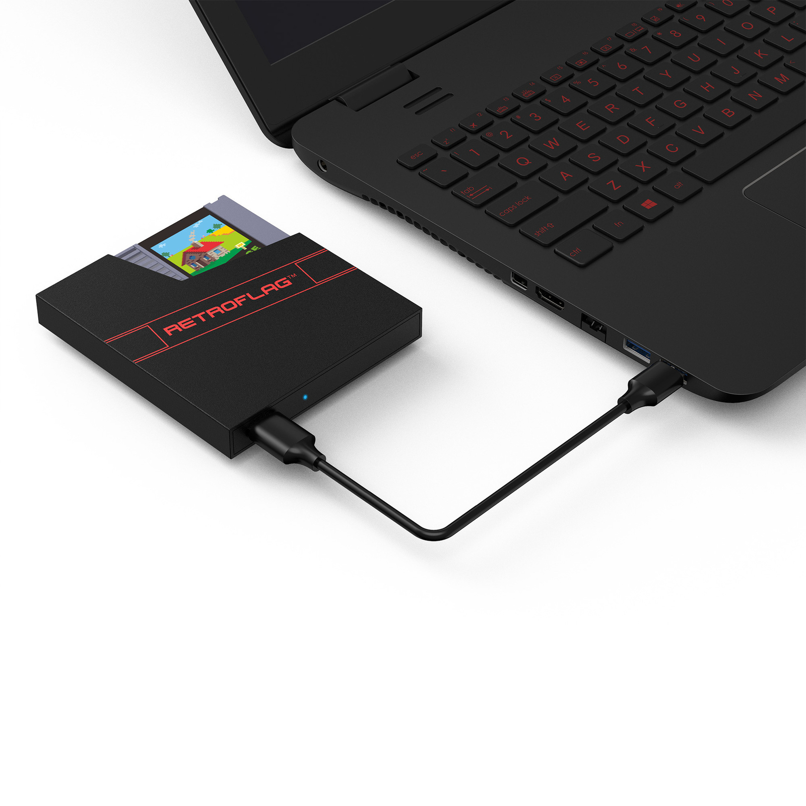 RETROFLAG NES Cartridge Style 2.5-Inch SATA to USB 3.0 External Hard Drive