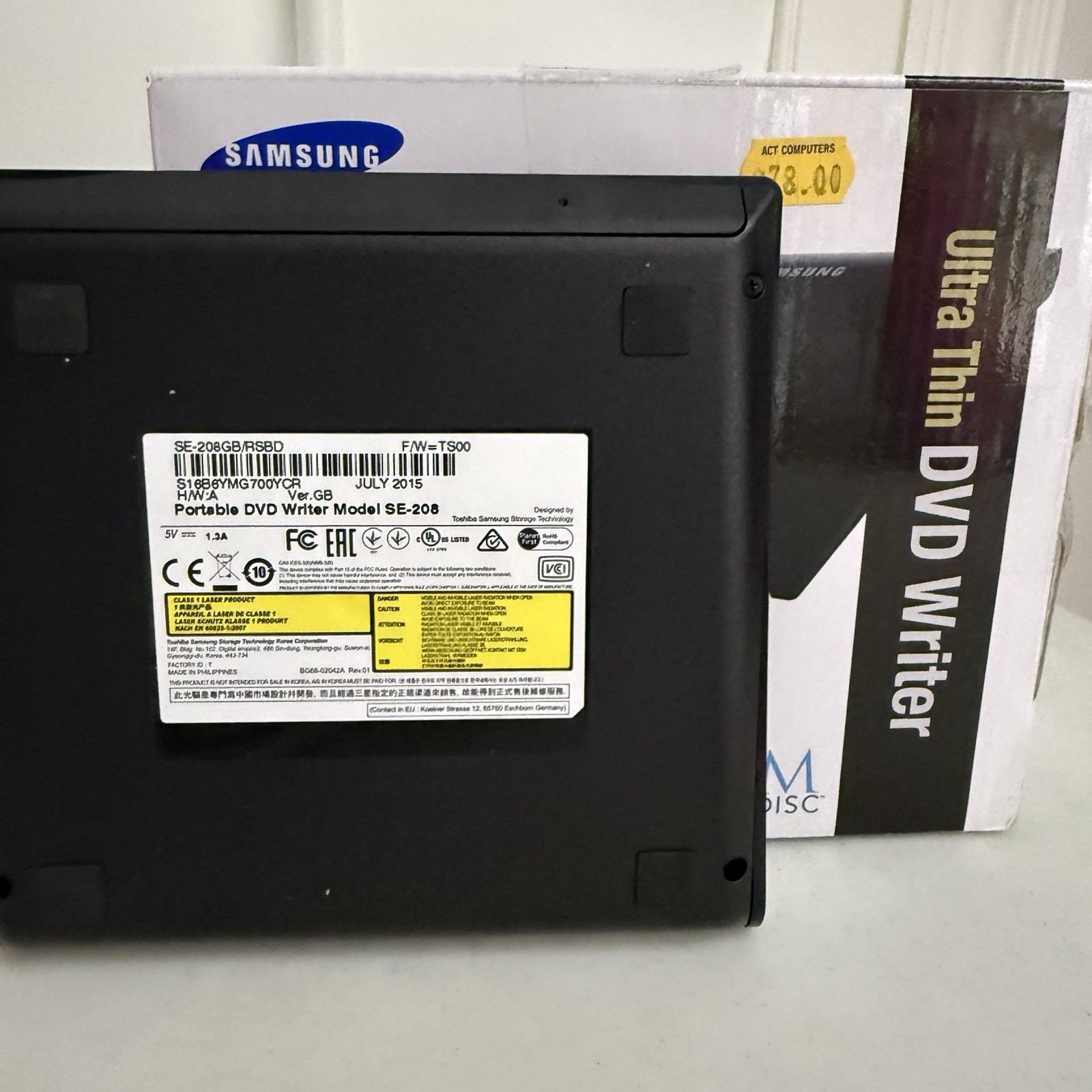 ⭐Samsung SE-208 usb Ultra Thin Portable Dvd