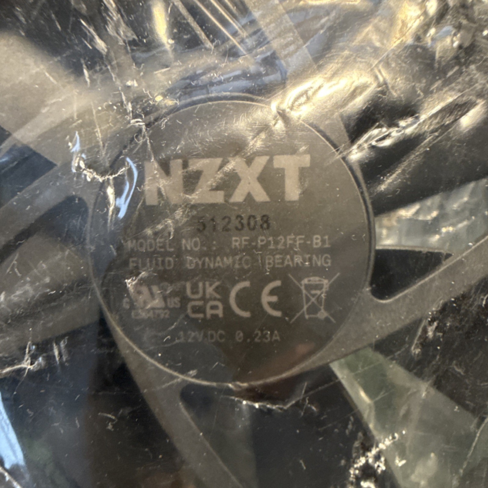 NZXT RF-P12FF-B1 Fluid Dynamic Bearing 12V Black Plastic Case Fans Lot of 3
