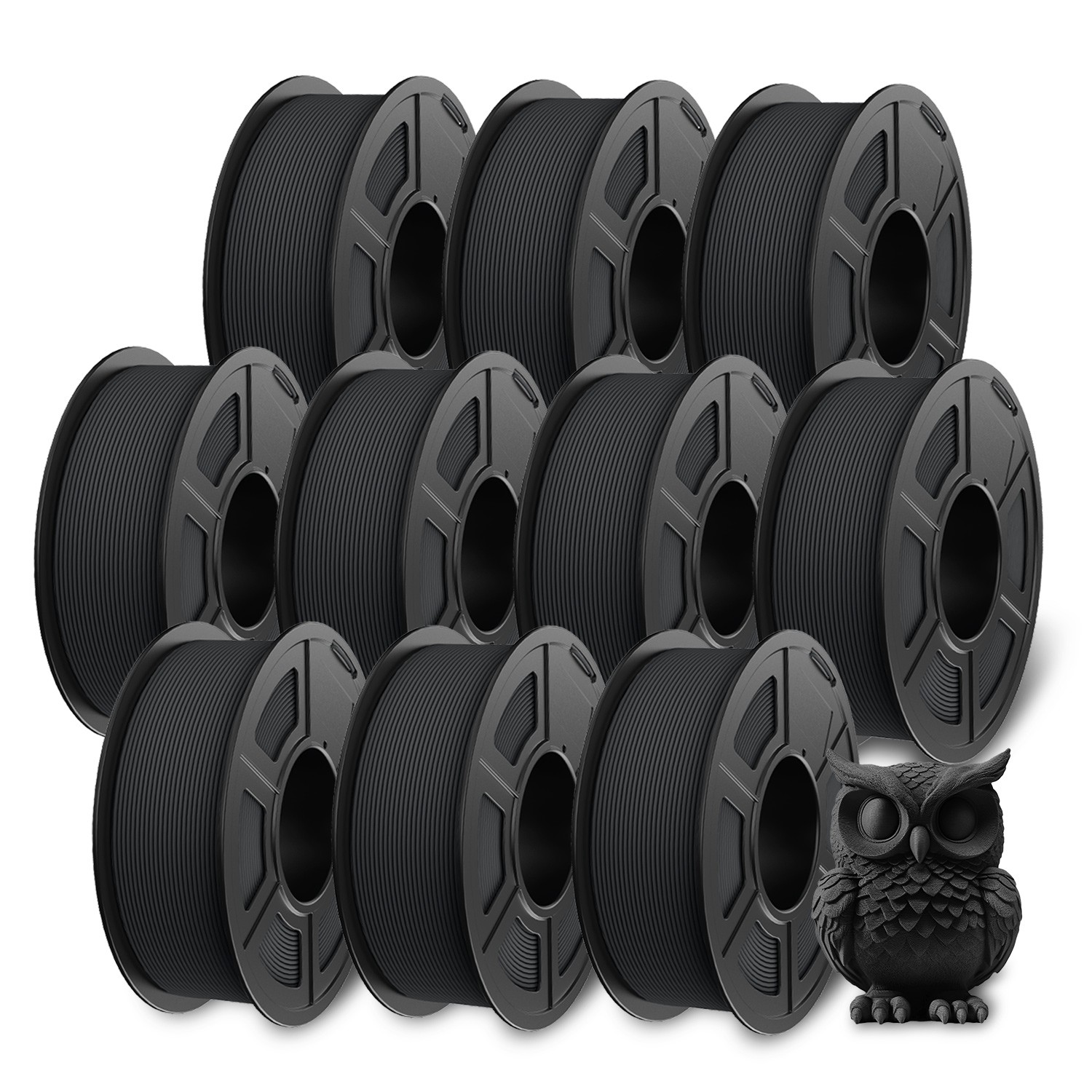 JAYO 10*1.1KG Matte PETG Black High Speed 1.75mm 3D Filament High Flow Speedy