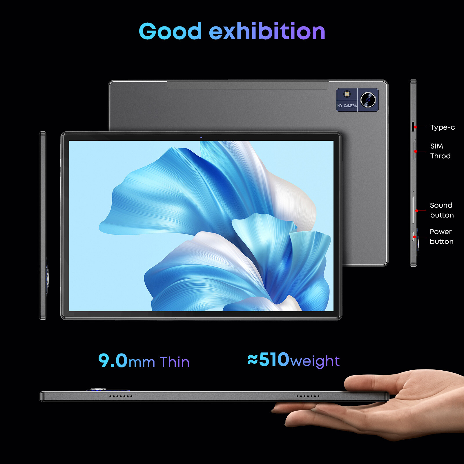 CHUWI 10.1” Android 13 Tablet 128GB Octa Core up to 2.6Ghz Tablet 4G LTE