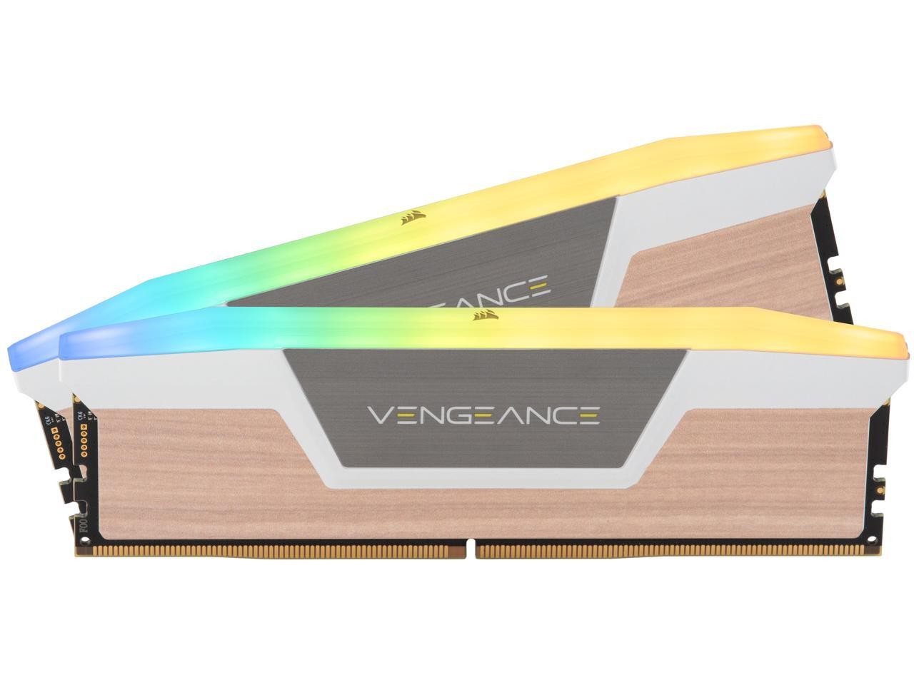 CORSAIR Vengeance RGB 16GB (2 x 8GB) 288-Pin PC RAM DDR5 6000 (PC5 48000) Deskto