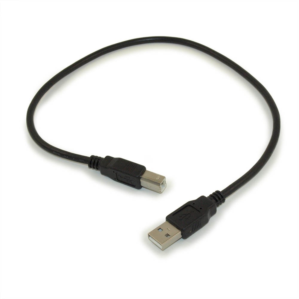 1ft USB 2.0 Certified 480Mbps Type A Male to B Male Cable BLACK