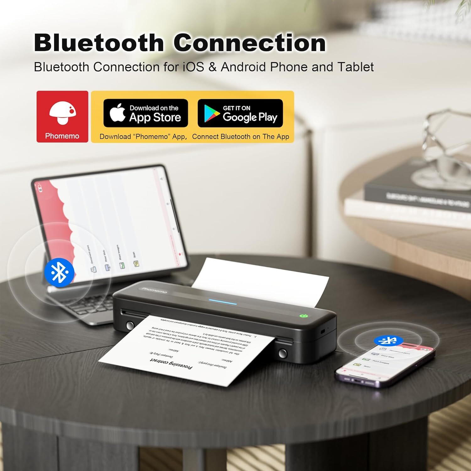 Phomemo M832 Thermal Printer Wireless Inkless Printer for Travel Office Home LOT