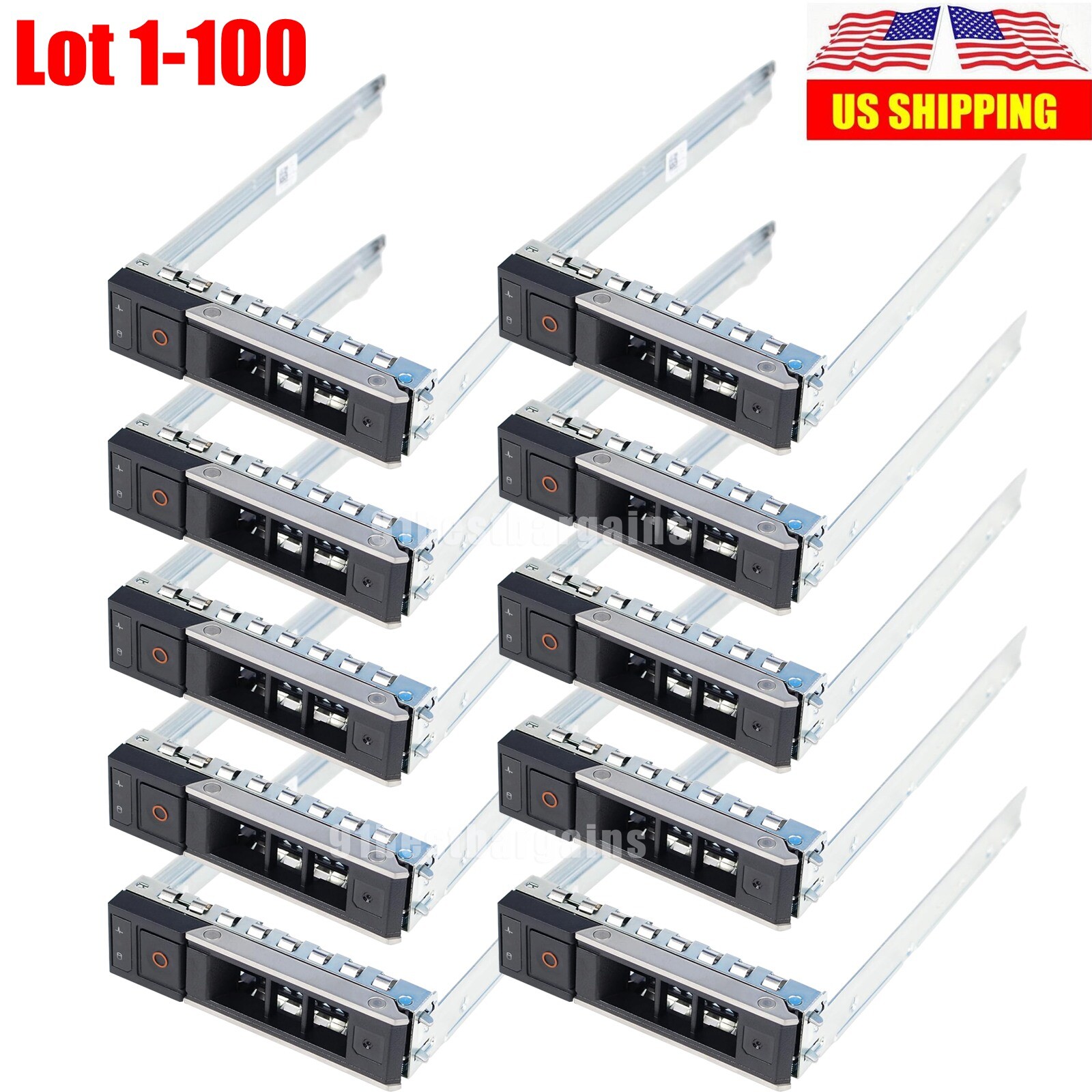Lot 1-100 3.5″ SATA Drive Caddy Tray X7K8W 0X7K8W For Dell R440 R640 R740 R740XD