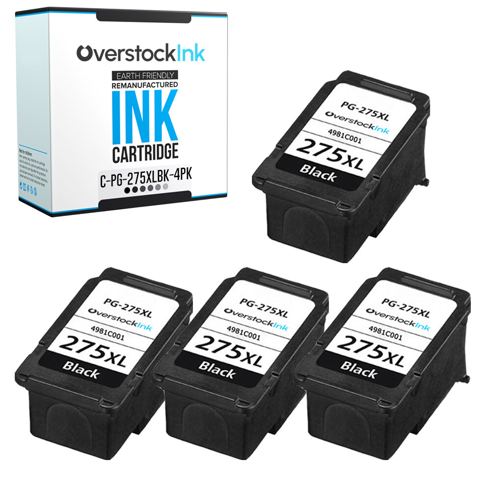 Compatible Canon 275XL Black Ink Cartridges 4PK for PIXMA TR4720, TR4722, TS3520