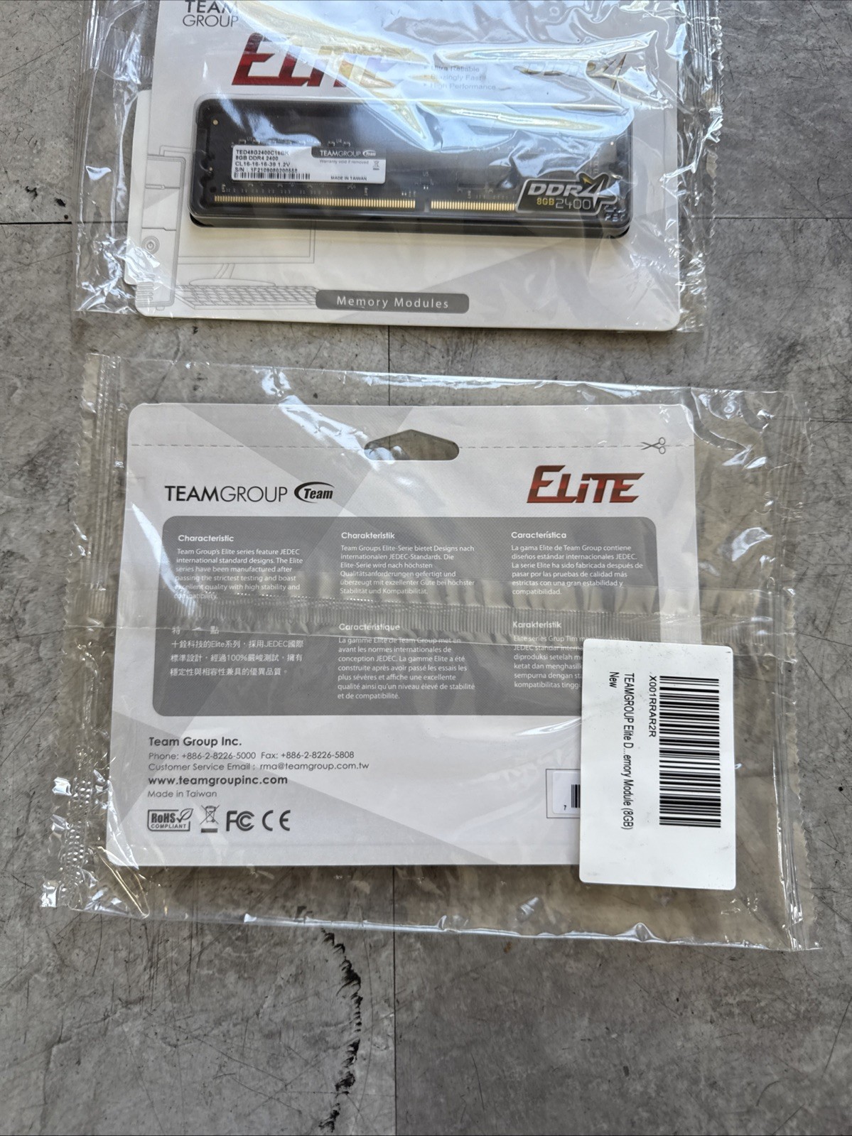 Team Group Elite 16GB (2x8GB) DDR4-2400 PC4-19200 288-Pin DIMM Non-ECC