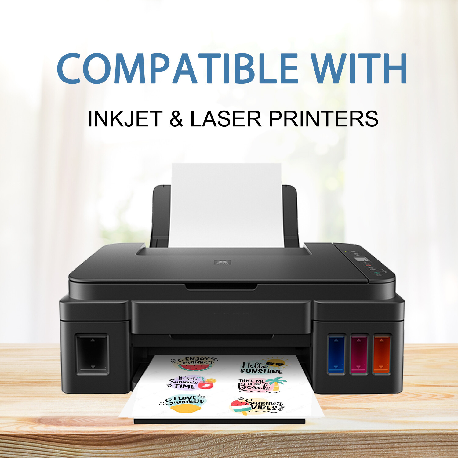 100 Full Sheets Label – Koala Sticker Paper for Inkjet + Laser Printers 8.5×11
