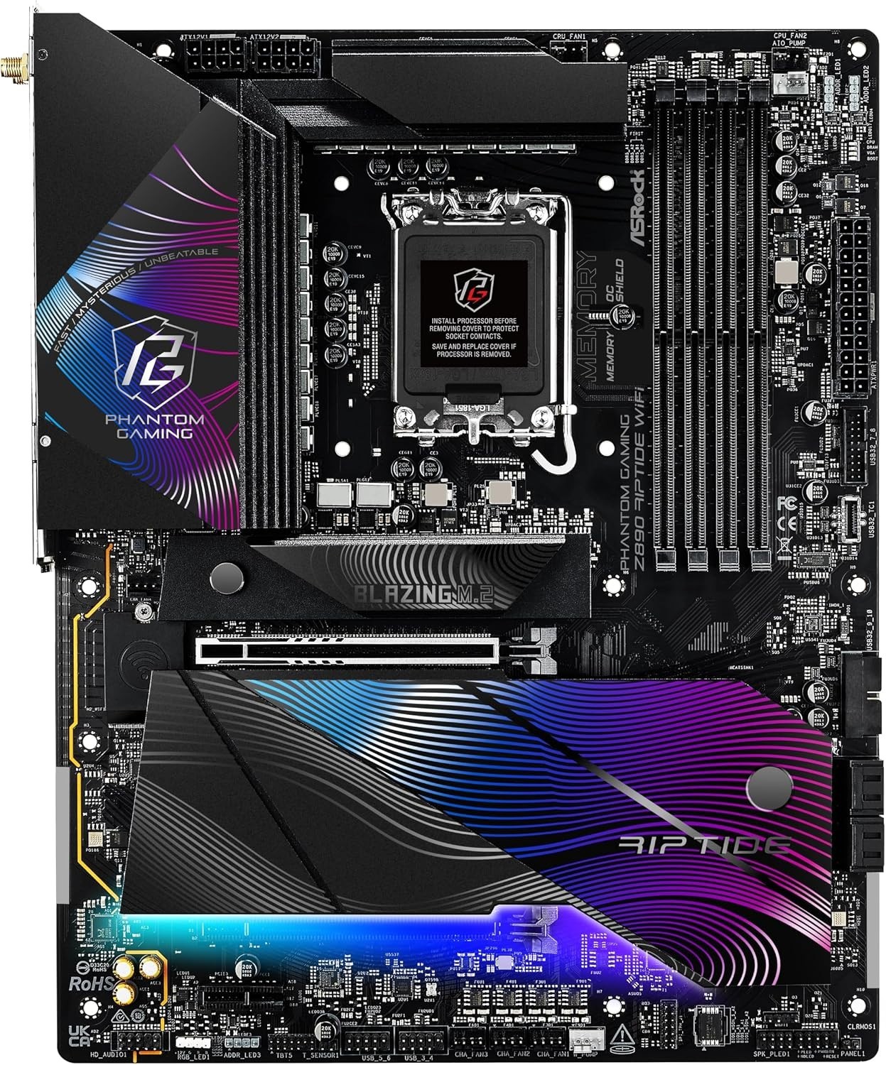 ASRock Phantom Gaming Z890 Riptide WiFi 7 Intel LGA1851 DDR5 ATX Motherboard NEW
