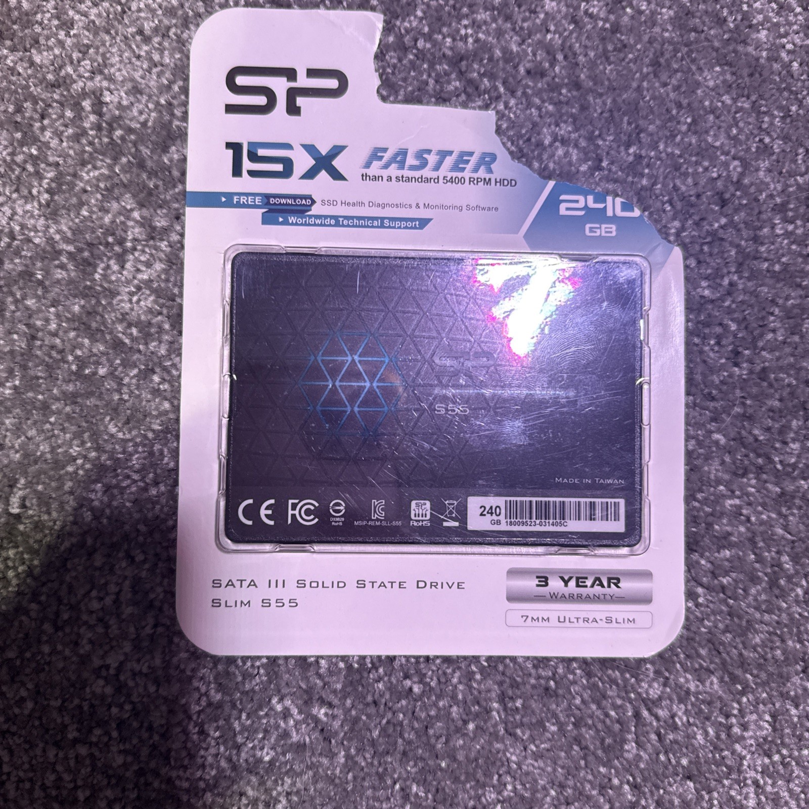 Silicon Power 240GB SSD 3D NAND S55 TLC 7mm (0.28″) Internal Solid State Driv…