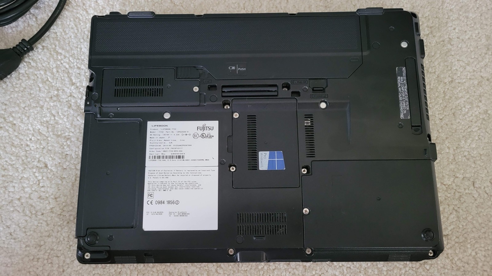 Fujitsu LifeBook T732 Laptop Intel i3-3110M 2.4GHz 8GB RAM 120GB SSD Win 7 Pro