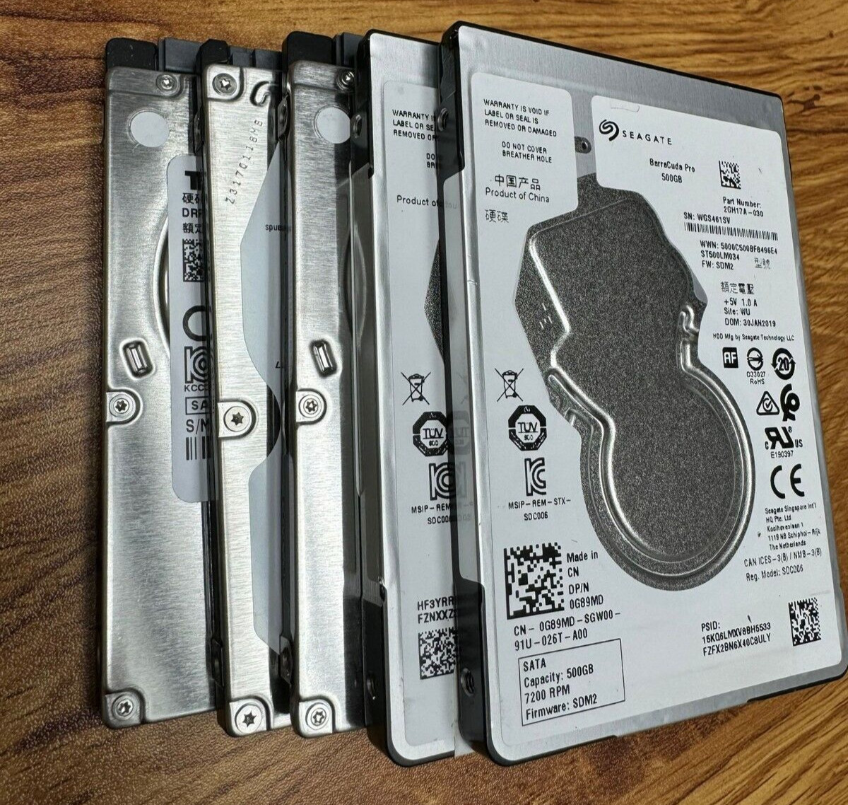5 PACK ! Hard Drive, SATA ,2.5″ in , 500GB HDD, Slim Form 7mm Seagate/WD/Toshiba