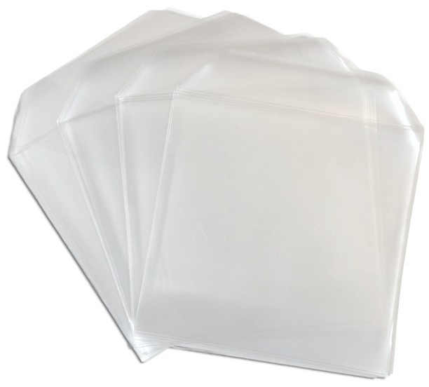 2000-Pak Vinyl CPP CD/DVD Sleeves with Flap! 120 micron thick, no ‘stitching’
