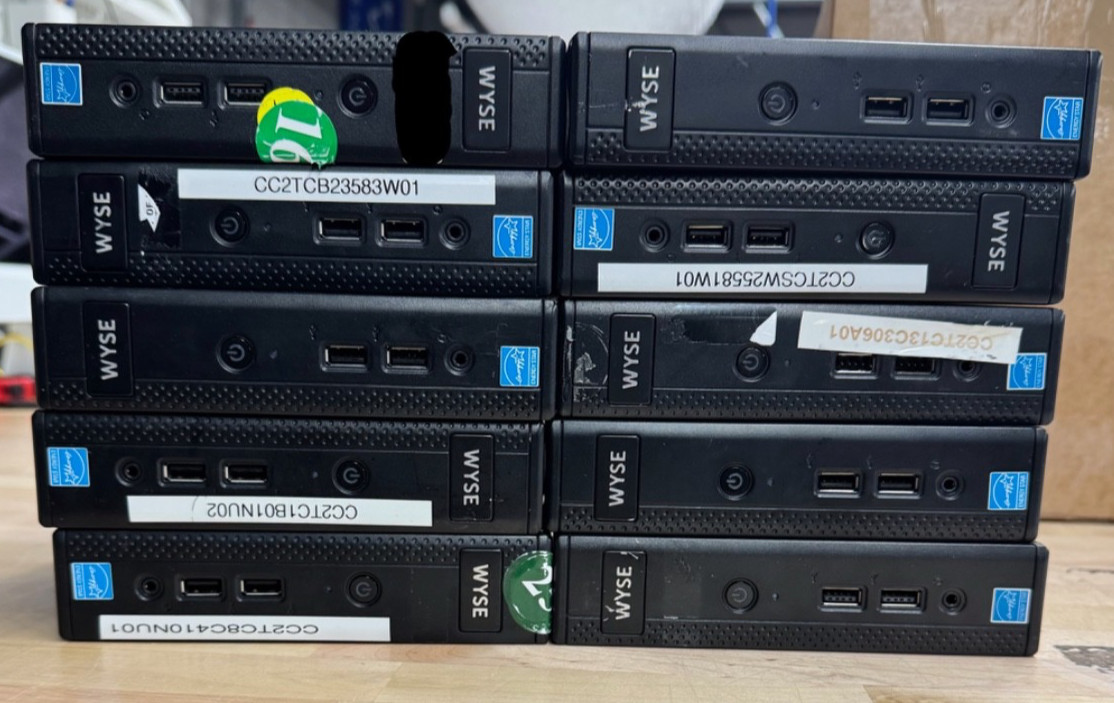 Lot of 10 Dell Wyse 5010 DX0D Thin Clients | 2GB RAM | 8GB Flash – UNTESTED