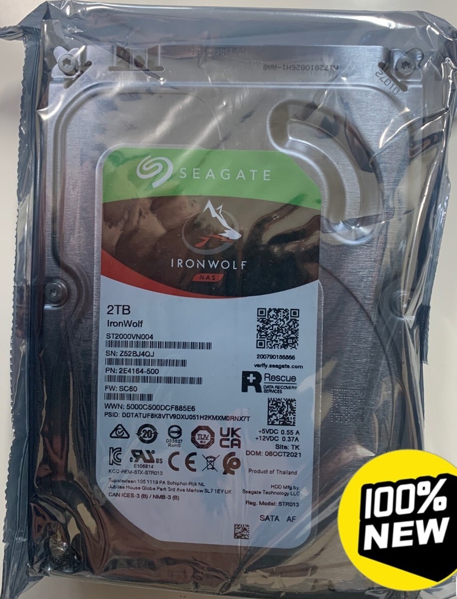 Seagate IronWolf 2TB 5900RPM SATA 3.5″ (ST2000VN004) NAS HDD Hard Disk Drive