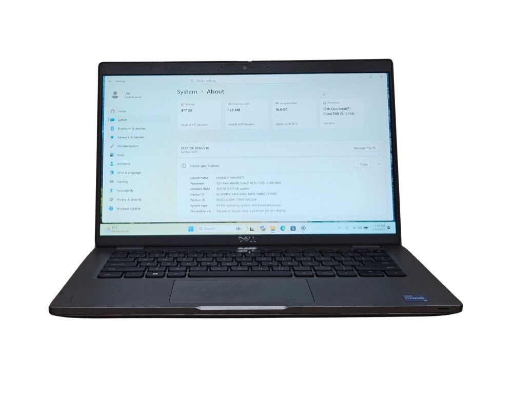 Dell Latitude 5430 14″ Laptop i5-1245U 16GB RAM 512GB SSD WiFi Win 11 Pro NO-AC